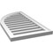 Ekena Millwork Quarter Round Top Left Surface Mount PVC Gable Vent w/ 2"W x 1-1/2"P Brickmould Frame, 18"W x 34"H GVPQL18X3402SF - alternate 2